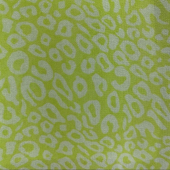 Banana Republic neon yellow animal print sheer button down shirt - Picture 9 of 14